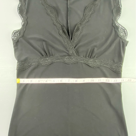 Guess Jeans fitted black sleeveless dress with lace women's size medium - Picture 11 of 16